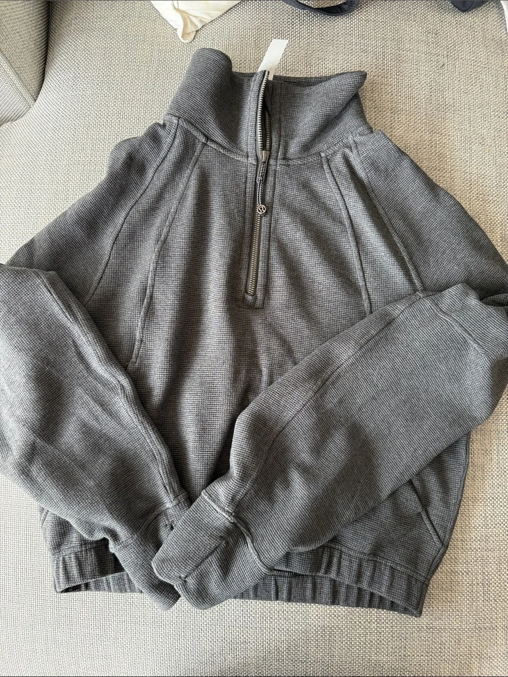lululemon athletica Dark Gray Quarter-Zip Pullover Sweatshirt